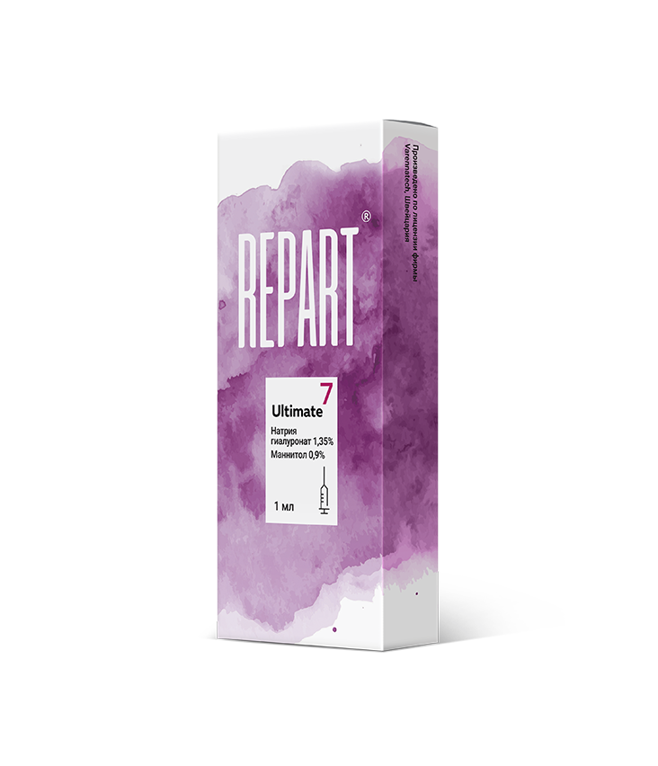 картинка Repart 7 Ultimate, (р-р гиалуронат натрия 1,35% и маннитола 0,9% для биоревитализации) шприц 1 мл 