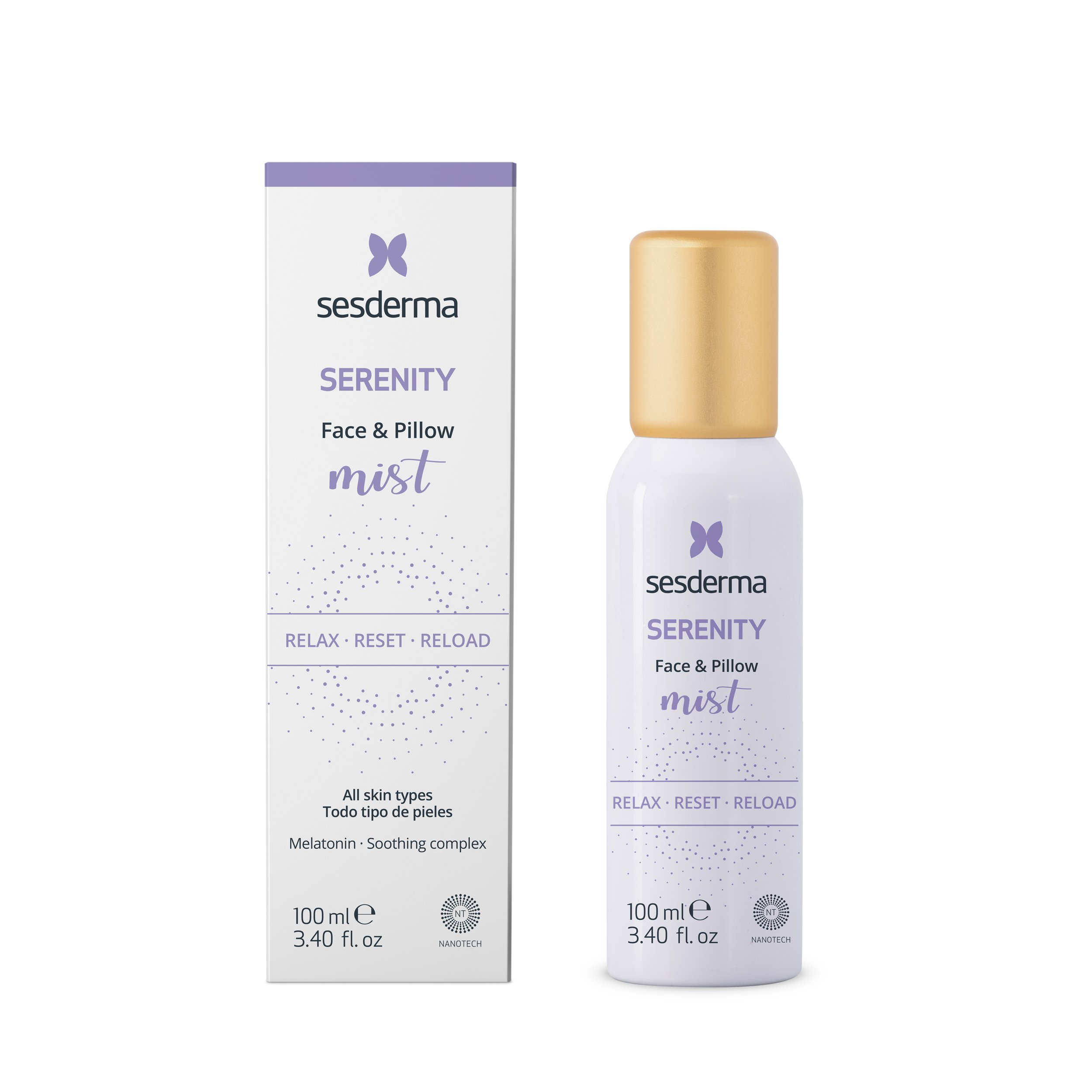 картинка SERENITY Face & Pillow mist - Спрей-мист ночной для лица, 100 мл