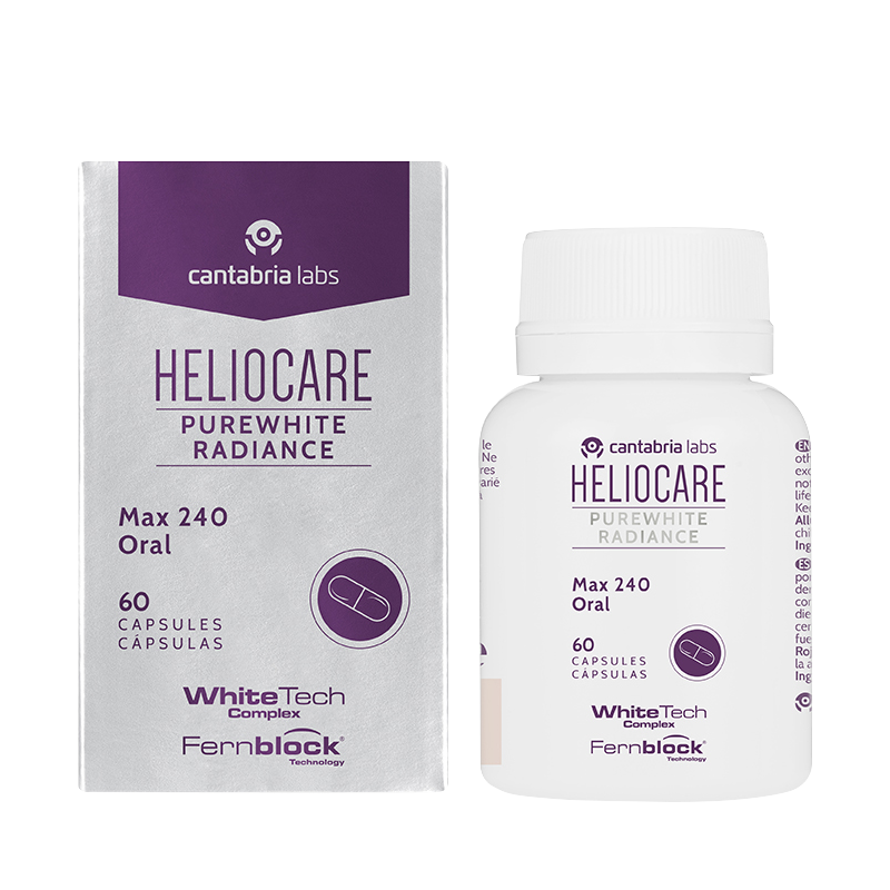 картинка БАД к пище "Белизна и сияние кожи "HELIOCARE PUREWHITE RADIANCE MAX 240", 60 капсул